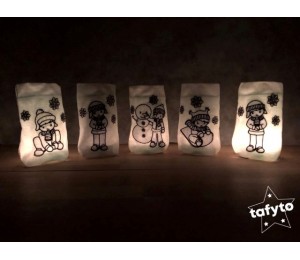 ITH Stickdatei - Lichtbeutel Winterboys